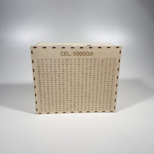 Drewniana skarbonka – cel 50 000zł