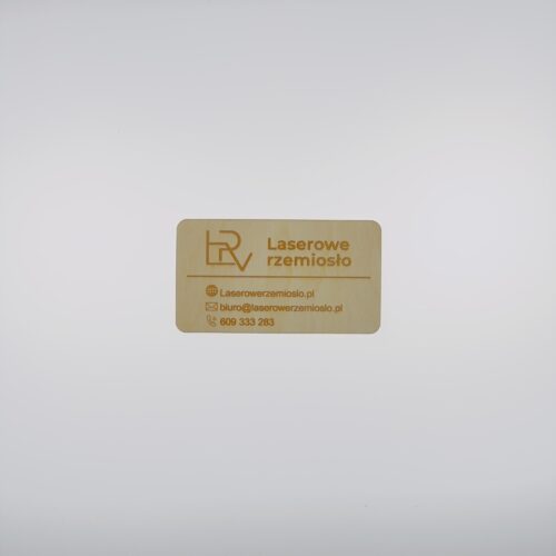 Drewniane wizytówki grawerowane laserowo