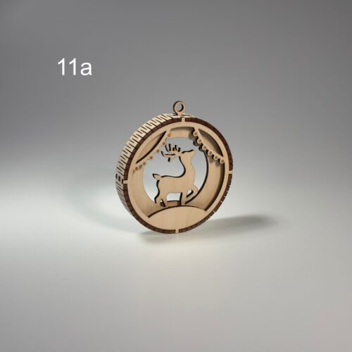 Drewniana Bombka choinkowa 3D (11a)