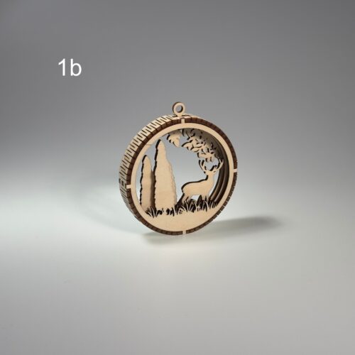 Drewniana Bombka choinkowa 3D (1b)