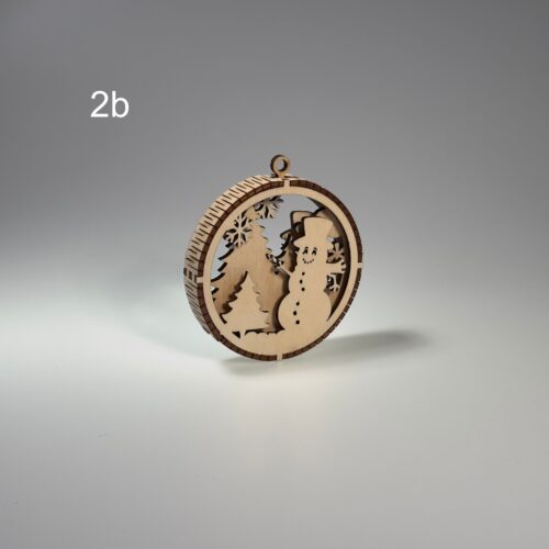 Drewniana Bombka choinkowa 3D (2b)