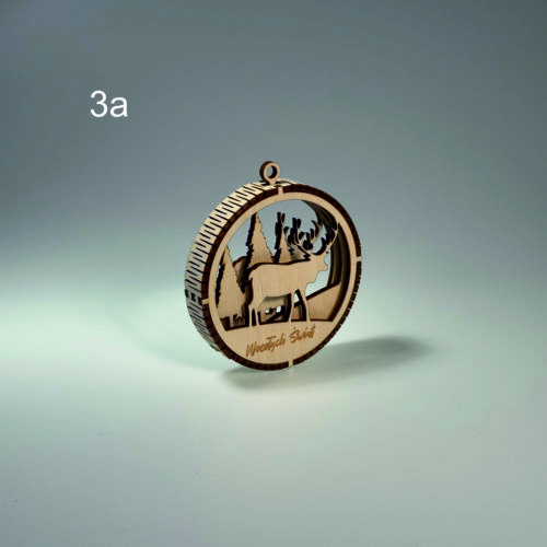 Drewniana Bombka choinkowa 3D (3a)