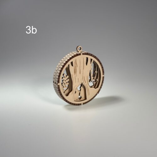 Drewniana Bombka choinkowa 3D (3b)