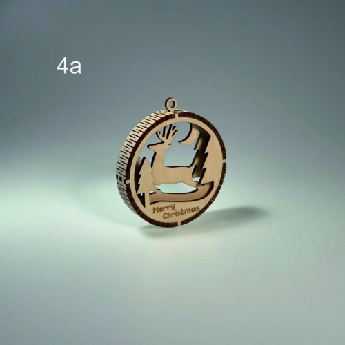 Drewniana Bombka choinkowa 3D (4a)