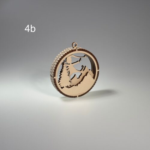 Drewniana Bombka choinkowa 3D (4b)