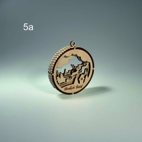 Drewniana Bombka choinkowa 3D (5a)