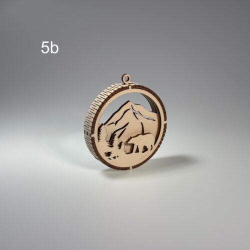 Drewniana Bombka choinkowa 3D (5b)