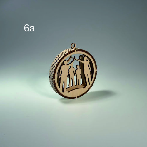 Drewniana Bombka choinkowa 3D (6a)