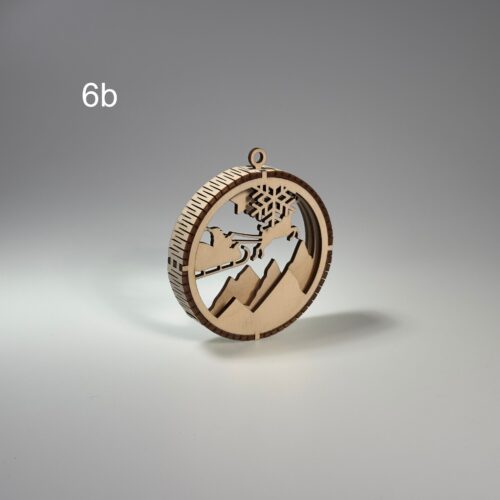 Drewniana Bombka choinkowa 3D (6b)