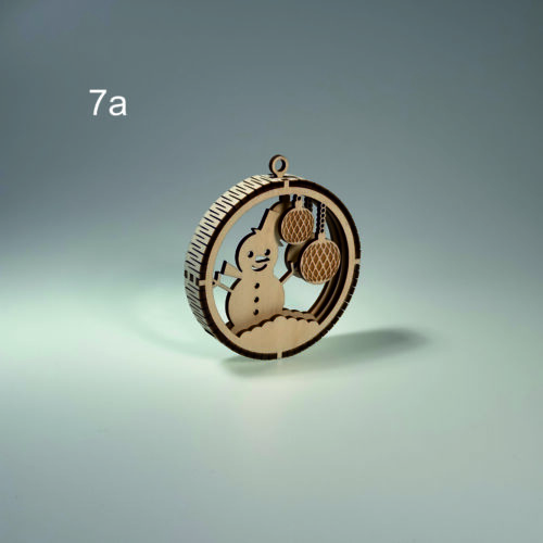 Drewniana Bombka choinkowa 3D (7a)