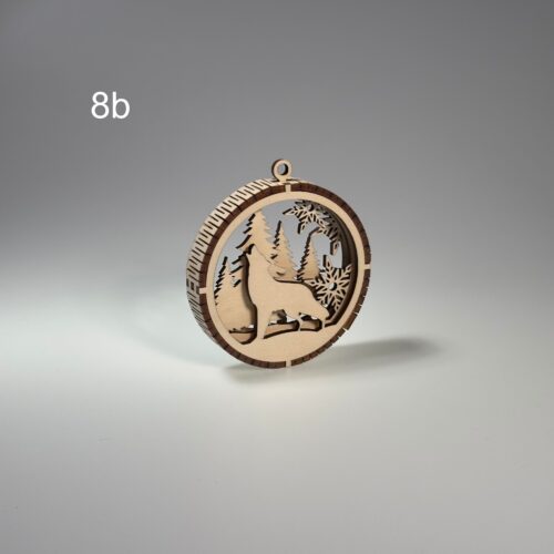 Drewniana Bombka choinkowa 3D (8b)