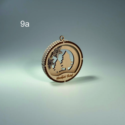 Drewniana Bombka choinkowa 3D (9a)