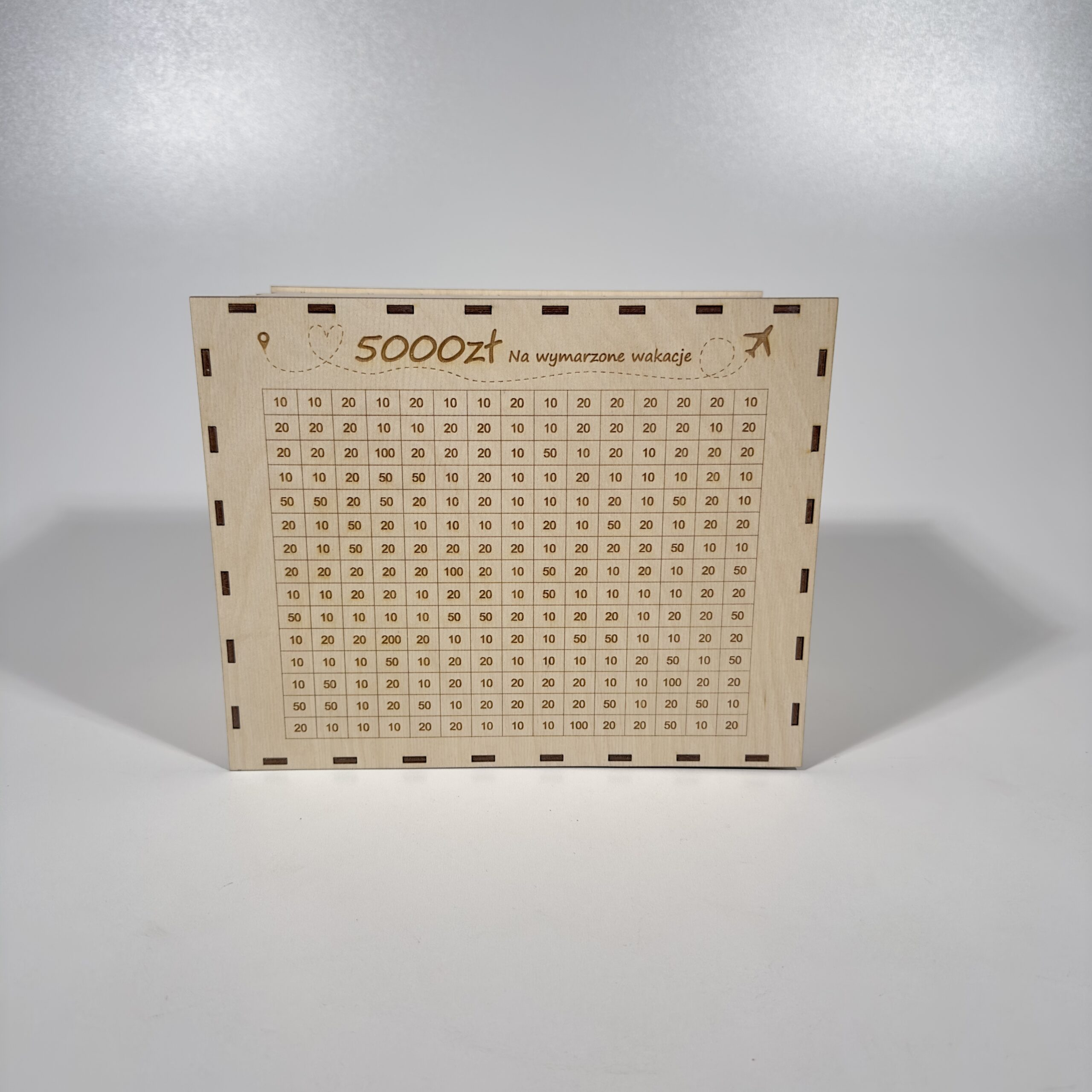 Drewniana Skarbonka  - cel 5000zł Na Wymarzone Wakacje